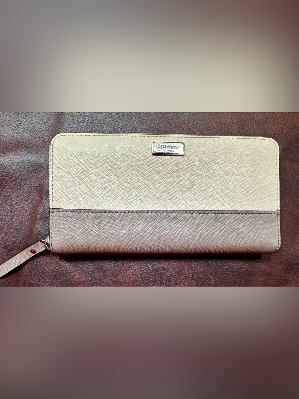 Kate Spade ♠️ Colorblock Saffiano Leather Zip Around Continental Wallet